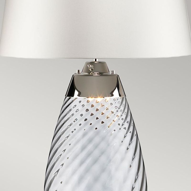 Lena Smoke - Bordlampe i glass m/skjerm