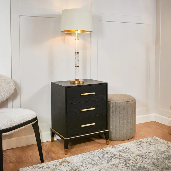 Hovedbilde Sidebord - Evan Side Table m/3 skuffer