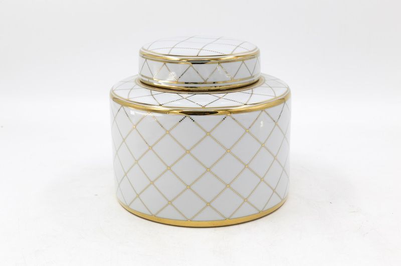 Arezzo Pot Medium - Keramisk krukke m/lokk
