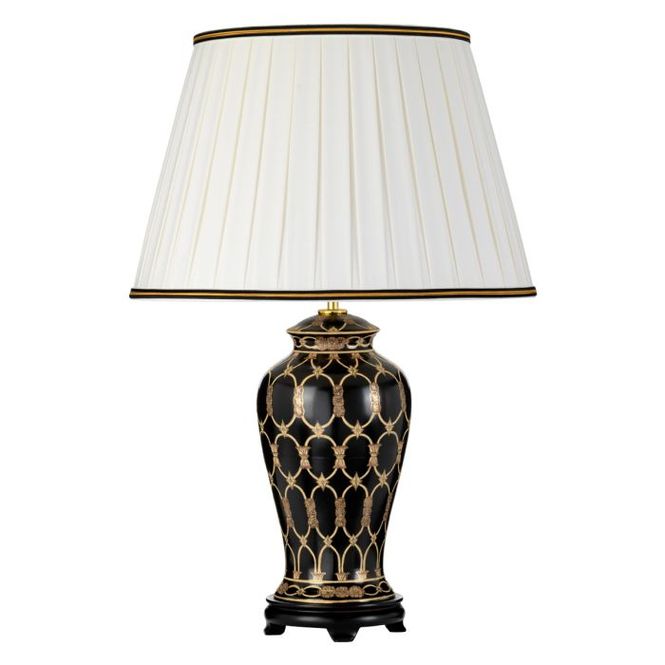 Hovedbilde Taipei - Bordlampe i keramikk m/lys lampeskjerm