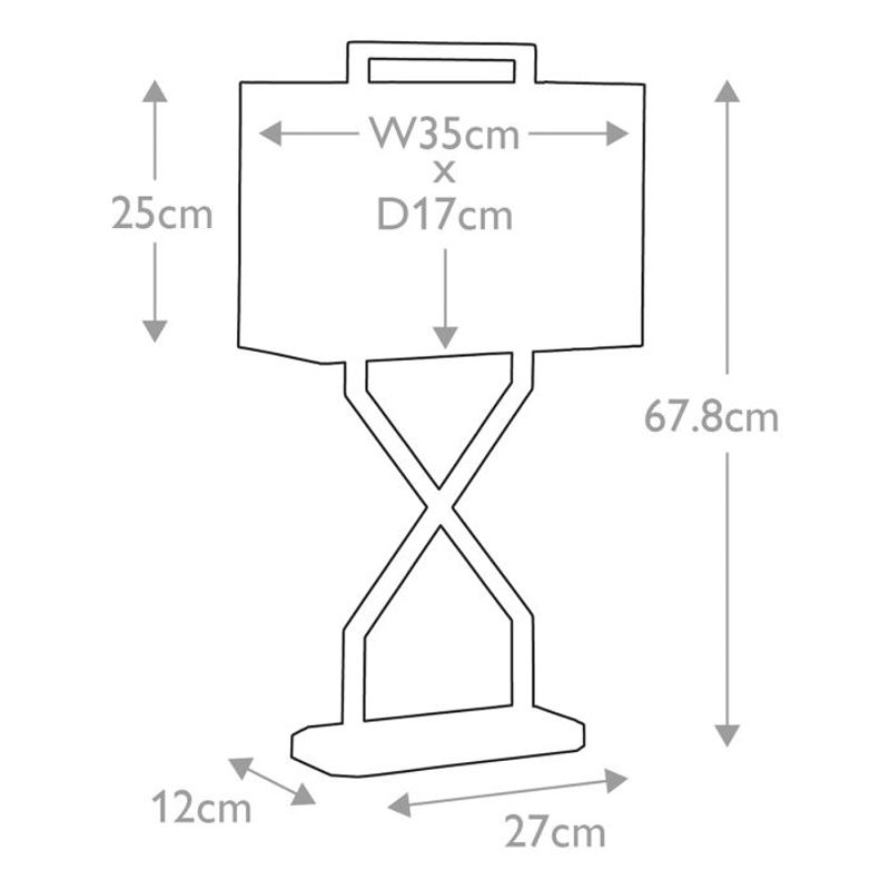 Cross - Bordlampe i gullpolert metall m/marineblå lampeskjerm
