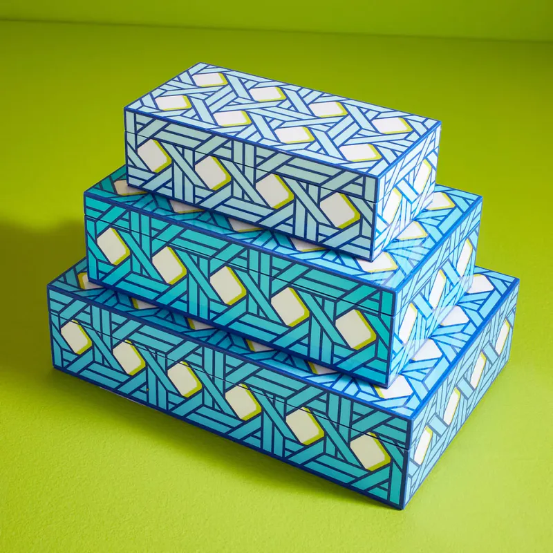 Jonathan Adler - Basketweave Lacquer Box Medium