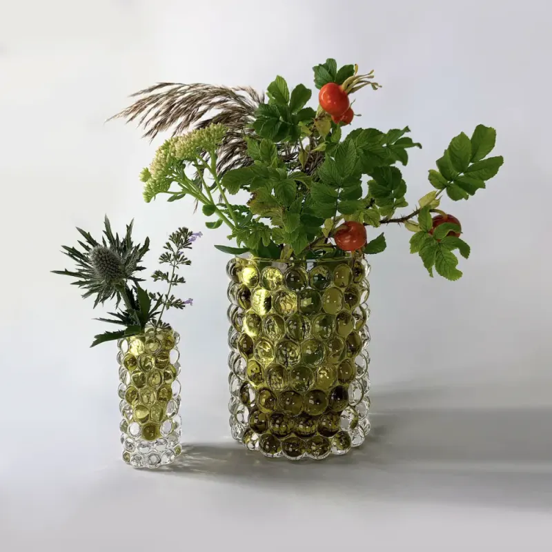 Vase Hurricane Boule Mini - Olive